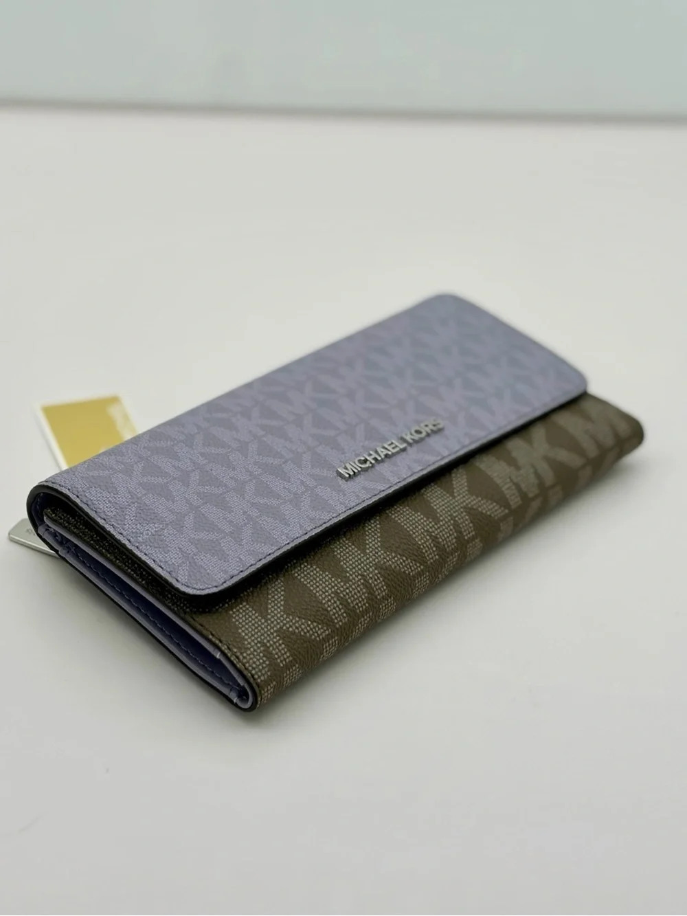 Michael Kors Voyager Color-Block Logo Tote Shoulder Bag and Wallet Set Lilac